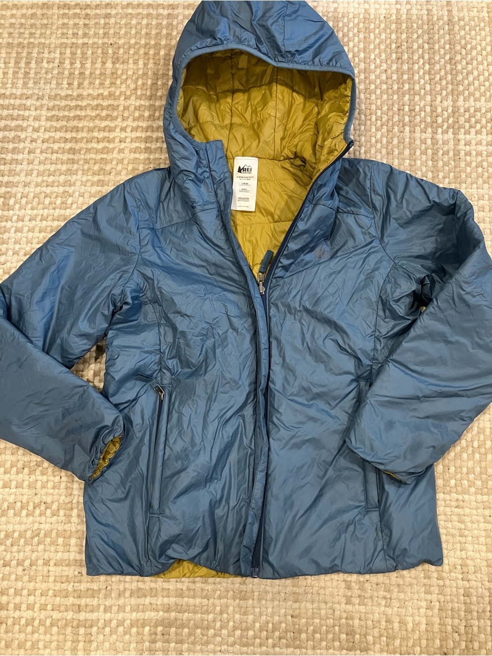 REI Olive Green Quilted Kids Puffer Jacket